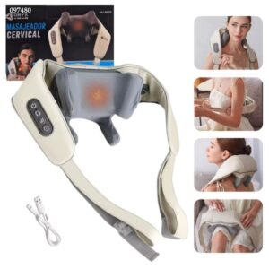 Masajeador Cervical ORYX MJ-0225 con Calor Infrarrojo y 6 Cabezales Bidireccionales