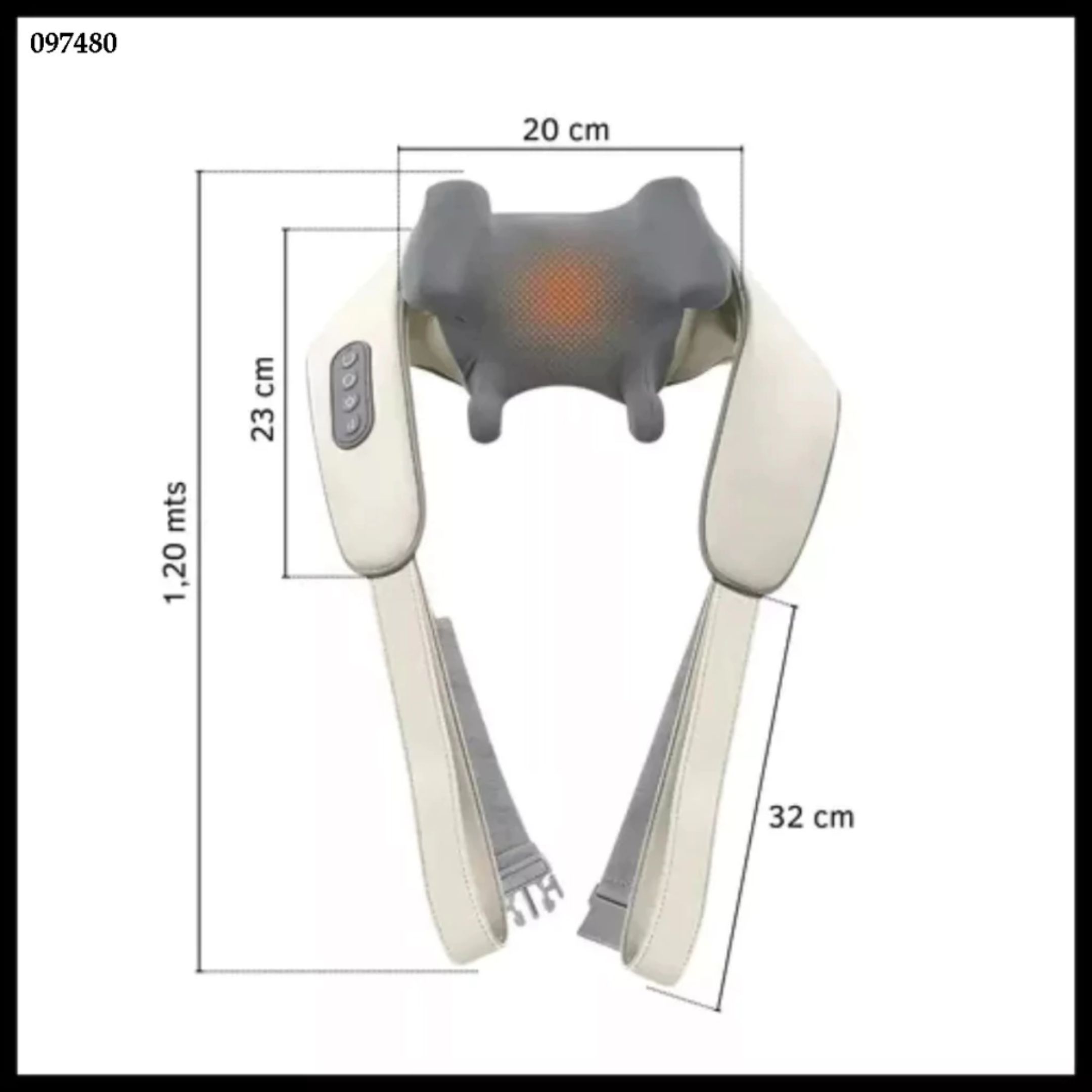 Masajeador Cervical ORYX MJ-0225 con Calor Infrarrojo y 6 Cabezales Bidireccionales - Imagen 3